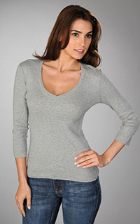 Three Dots Classic Deep V