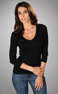 Three Dots Classic Deep V