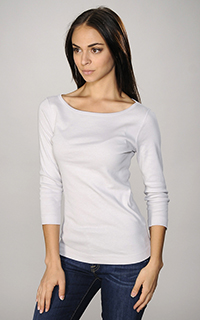 Three Dots Classic 3/4 Sleeve British Tee