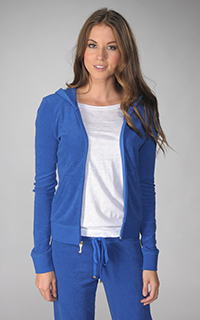 Juicy Couture Micro Terry Long Sleeve Hoodie