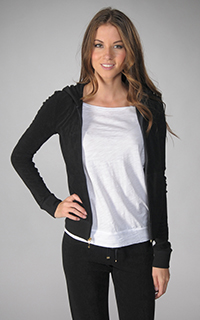 Juicy Couture Micro Terry Long Sleeve Hoodie