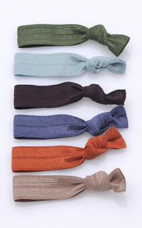 Cyndi Bands Elastic Hair Ties Set of 6
