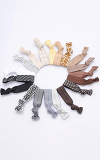 Cyndi Bands Set of 19 Print and Solid Hair Ties