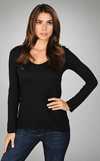 Splendid Light Jersey Long Sleeve Scoop