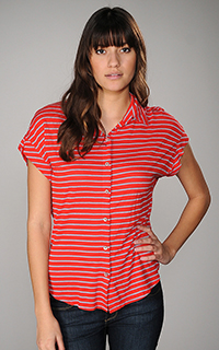 Splendid Marseille Chambray Stripe Top