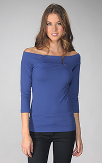 Susana Monaco Supplex Off Shoulder 3/4 Sleeve