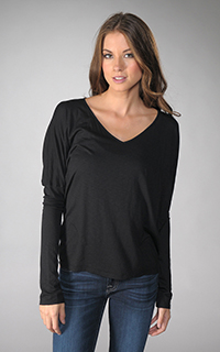 Velvet Belle Luxe Slub Long Sleeve V Neck